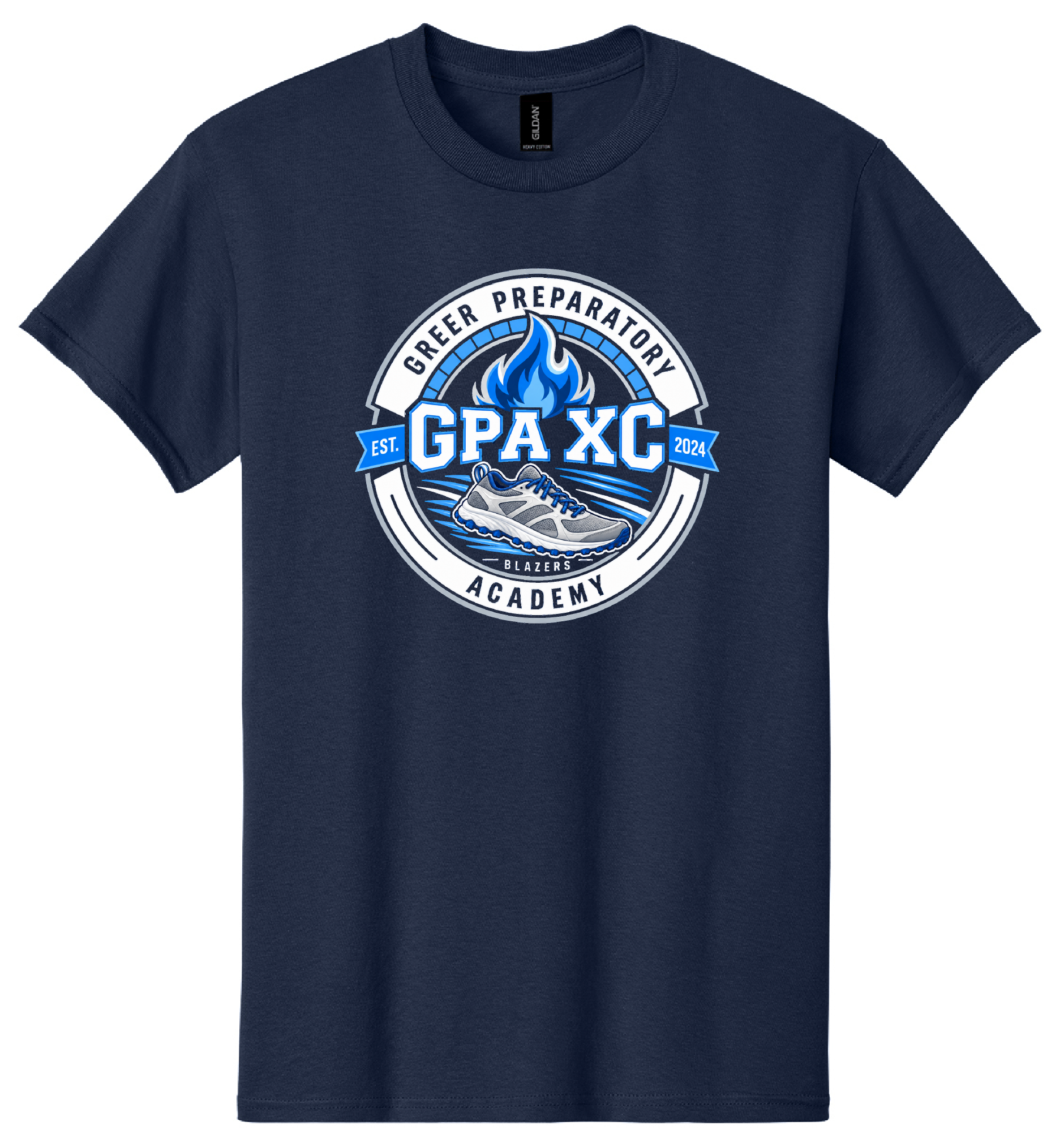 Greer Prep GPA XC tee, navy