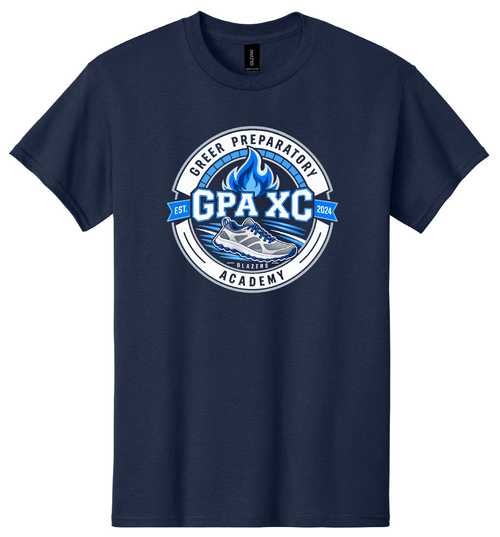 Greer Prep GPA XC tee, navy